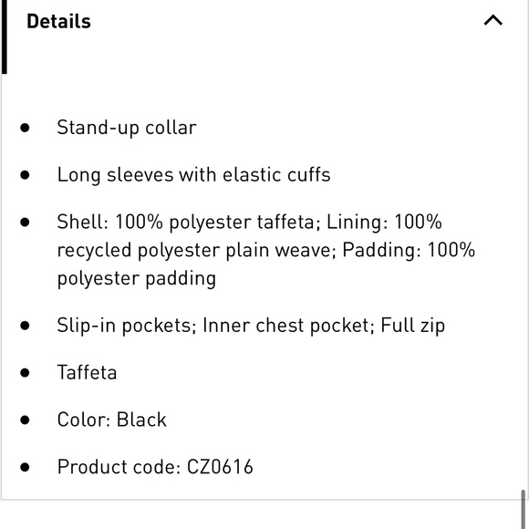 Men’s Adidas Insulated Jacket Coat Black Size 2XL - Picture 5 of 15